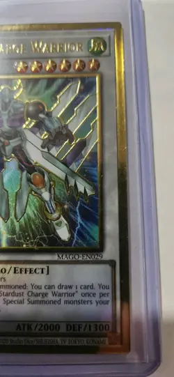 Stardust Charge Warrior YU-GI-OH Synchro Effect 1st Edition MAX GOLD MAGO-EN029 - Image 5