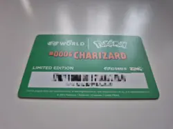 Charizard Level 2 Australian EB Games World & Zing Membership Card Pokemon Day - Image 3