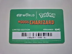 Charizard Level 2 Australian EB Games World & Zing Membership Card Pokemon Day - Image 4
