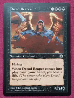 Magic The Gathering PORTAL DREAD REAPER black card MTG - Image 1