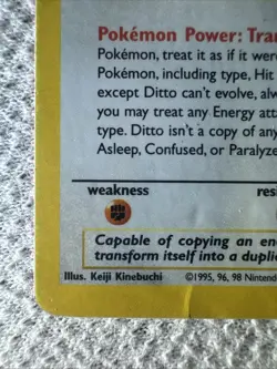 Ditto 3/62 Fossil Holo 1999 Vintage Pokemon Card - Image 5