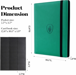 Premium Card Binder 9 Pocket, PU Cover Trading Card Binder for 360 Cards, St... - Image 5