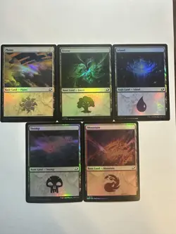 Foil* Land Set EOE - Swamp Mountain Island Plains Forest- NM MTG - Image 1