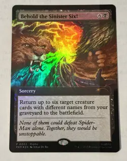 MTG Spider-Man Behold The Sinister Six Promo Card Foil + Newspaper Pax West 2025 - Image 2