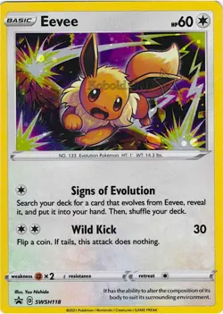 Eevee SWSH118 Promo (Chilling Reign Three Pack Blisters) Mint Pokemon Card - Image 1