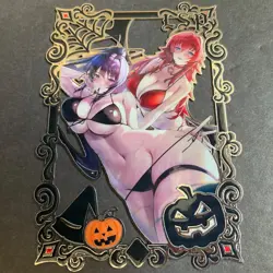 Goddess Story Gold METAL Card - Serial Number #/100! Anime Rias Akeno DXD - Image 4