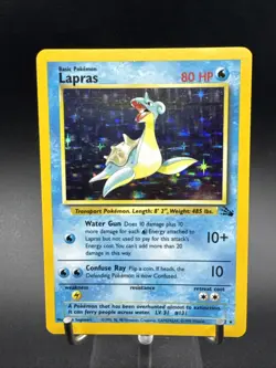 Lapras 10/62 Fossil Set Rare Holo Pokemon Card 1999 WOTC - Image 1