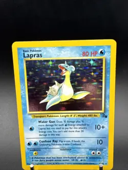 Lapras 10/62 Fossil Set Rare Holo Pokemon Card 1999 WOTC - Image 2