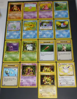 17 Card Lot Vintage Pokemon Rares Base Shadowless 1st Edition Fossil Jungle WOTC - Image 1