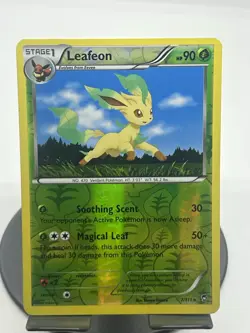 Pokemon TCG Leafeon 7/111 XY Furious Fists Reverse Holo Rare MP - Image 1