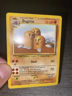 Carte Pokemon Dugtrio 19/102 Rare Set De Base Wizard Anglais Occasion - Image 3