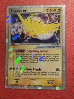 🔥 Pokemon TCG Zapdos EX Fire Red Leaf Green Holo 116 Secret Rare - Image 1