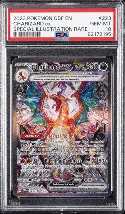 2023 POKEMON OBF EN-OBSIDIAN FLAMES #223 CHARIZARD EX PSA 10 - Image 1