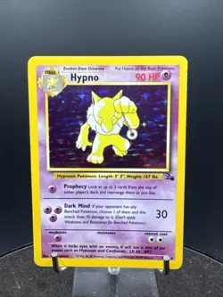 Pokemon TCG Hypno Fossil 8/62 Holo Unlimited Holo Rare - Image 1