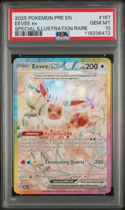 2025 Pokemon PRE Prismatic Evolutions Eevee EX #167/131 SIR PSA 10 Gem Mint - Image 1
