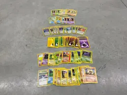 Lot of 93 Vintage Pokemon Trading Cards From 1999 Magneton Pikachu Haunter - Image 1