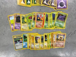 Lot of 93 Vintage Pokemon Trading Cards From 1999 Magneton Pikachu Haunter - Image 2