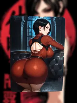 Ada Wong Resident Evil Anime Waifu Sexy Goddess Doujin Lewd Hentai Card - Image 1