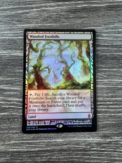 Wooded Foothills Foil Zendikar Expeditions MTG Fetch Land Magic The Gathering - Image 1