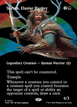 1x Surrak, Elusive Hunter - Extended Art NM Eng MTG - Tarkir: Dragonstorm - Image 1