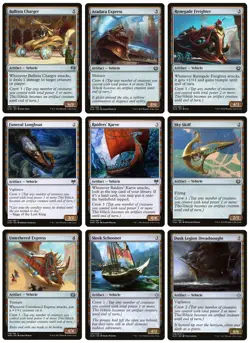 MTG - 9 x Different Artifact Vehicles - Commander / Modern - Various Sets - LP - Image 1