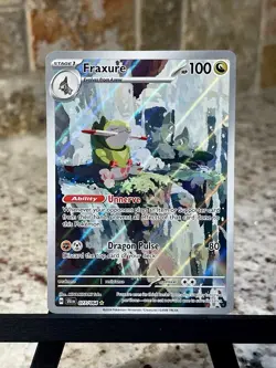 Pokemon TCG ~ Fraxure Illustration Rare Full Art Holo Shrouded Fable 077/064 NM - Image 1