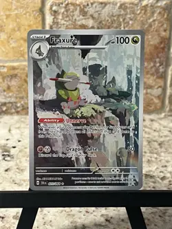 Pokemon TCG ~ Fraxure Illustration Rare Full Art Holo Shrouded Fable 077/064 NM - Image 2