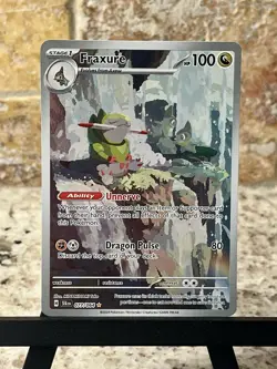 Pokemon TCG ~ Fraxure Illustration Rare Full Art Holo Shrouded Fable 077/064 NM - Image 3