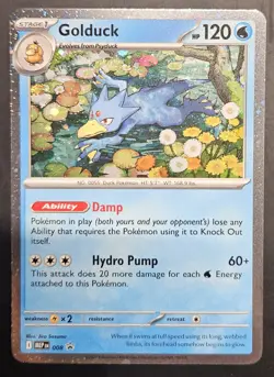 Pokemon TCG Mega Evolutions Golduck 008 Black Star Promo Holo English - Image 1