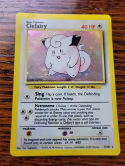 Pokemon TCG Clefairy Base Set 5/102 Holo Unlimited Holo Rare PL* - Image 1
