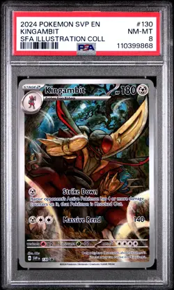 2024 POKEMON SVP EN-SV BLACK STAR PROMO #130 KINGAMBIT PSA 8 - Image 1
