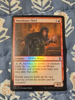 Warehouse Thief FOIL Commander Legends: Battle for Baldur's Gate Magic MTG - Image 1