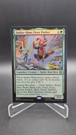 MTG Spider-Man FOIL Spider-Ham, Peter Porker R 0114 Magic The Gathering - Image 1