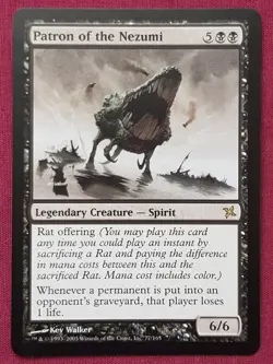 Magic The Gathering BETRAYERS OF KAMIGAWA PATRON OF THE NEZUMI black card MTG - Image 1