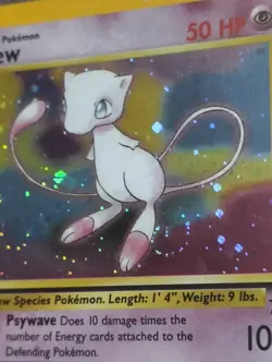 Pokemon 2000 Mew #9 WOTC Black Star Promo Holo PSA 8 NM-MT Fart Swirl - Image 3