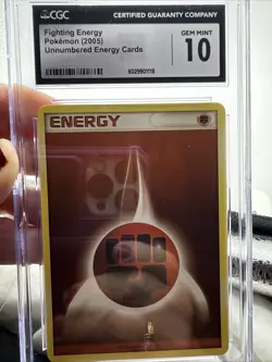 2005 Pokemon League Promo Unnumbered Fighting Energy CGC 10 - Image 1