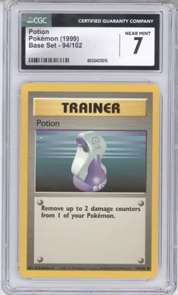 Pokemon Base Set Potion 94/102 PSA 7 Near Mint - Image 1