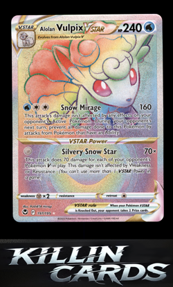 Alolan Vulpix VSTAR (Secret) 197/195 Pokemon Secret Rare SWSH12: Silver Tempest - Image 1