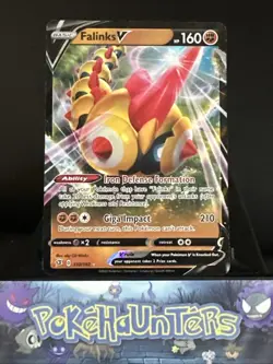 Pokemon Card Falinks v 110/192 Rebel Clash Holo Ultra Rare NM - Image 1