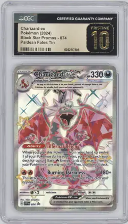 Charizard ex Black Star Promo #74 - Paldean Fates Pokemon - CGC Pristine 10 - Image 1