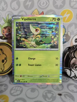 POKEMON FOUDRE NOIRE CARD HOLO CARTE VIPELIERRE 001/086 BLK EV10.5 FR MINT 2025 - Image 1