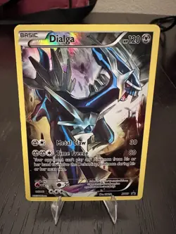Pokemon TCG English Card XY Black Star Promo Dialga XY77 Full Art Holo - Image 1