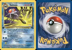 Pokemon - Fossil - 1999 - Tentoxa - Deutsch - EXC - 44/62 - 1.Edition - Image 1