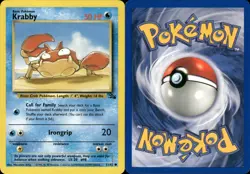 Pokemon - Fossil - 1999 - Krabby - Englisch - NM - 51/62 - Image 1