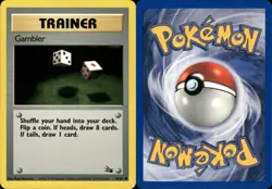 Pokemon - Fossil - 1999 - Gambler - Spieler - Englisch - NM - 60/62 - Image 1
