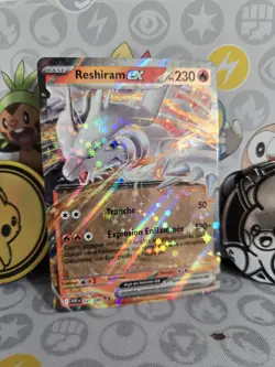 Carte Pokemon Reshiram EX 020/086 WHT Flamme Blanche SV10.5 FR NEUF - Image 1