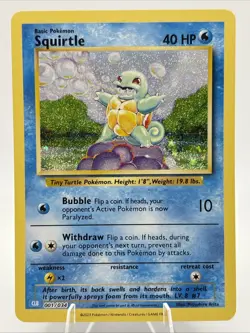 Squirtle Holo 001/034 English Pokemon Trading Card Game Classic 2023 - Image 1