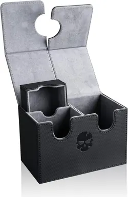 Card Deck Box for MTG Commander Deck, Double Deck Box With Dice Tray Holds 200+ - Image 1