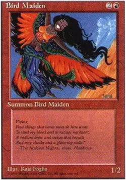 FBB Korean Bird Maiden ~ Heavily Played 4th Edition Fourth Foreign Black Border - Image 1