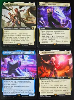 Lot of 4 EXTENDED ART Final Fantasy Commander: Cloud's Limit Break, Gatta Hermes - Image 1